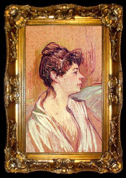 framed   Henri  Toulouse-Lautrec Portrait of Marcelle, ta009-2